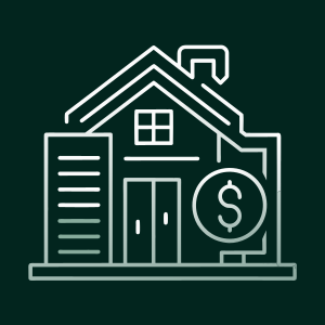 minimal and simple symbol for MORTGAGE FINANCING