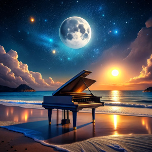 piano on the beach