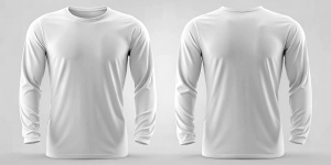 camisa manga longa totalmente branca  frente e costa