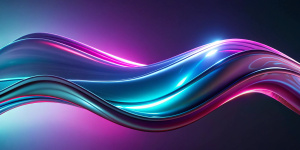 neon wavy abstract background - Recraft