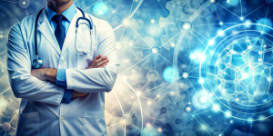 Abstract Digital Health care background, HD