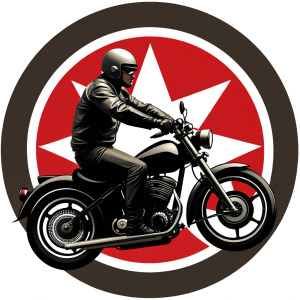 motorcycle club tattoo design - perfect realistic art - high-definition - grey and black - white background 