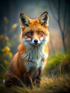 zorro rojo animal en la vida silvestre 

