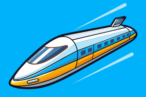 High-speed bullet train abstract concept illustration vector ...