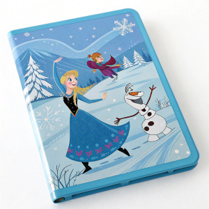 DVD cover featuring animated characters from Frozen: Elsa, Anna, Olaf, and others. They are performing a dance routine in a snowy landscape. The DVD is in a vibrant blue case.