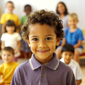 kid in kindergarden