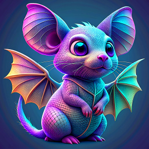 a dragon mice, comic effect, dynamic and aesthetic, 3D color effects, edgy and modern ((Comic-Style)), trending on artstation