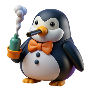 penguin with vape