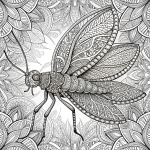 Black and white Coloring Page for adults, Antlion

, clean line art, fine line art, artistic and psychedelic full background, black line art.