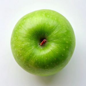 green apple top view