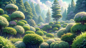 detailed Anime style. the bushes