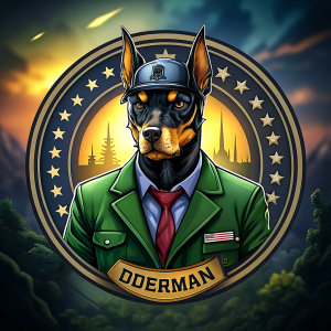 Logo Doberman military helicopter pilot