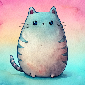 pusheen. cute ink sketch style illustration



