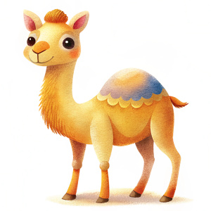  cute camel, watercolor, , white background, illustration