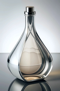 clean minimal disruptive glass tequila bottle