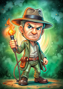 cartoon character of Harrison Ford in Indiana Jones, with perfect whip, full body, comic ,style pop art, style, graffiti style, style watercolor, black background, ready for print t-shirt, style art fabric
RasterIllustrationlevel of detail:extreme

