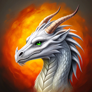 white dragon icon for videogame