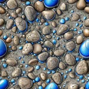 pebble 2D texture with water splashes
