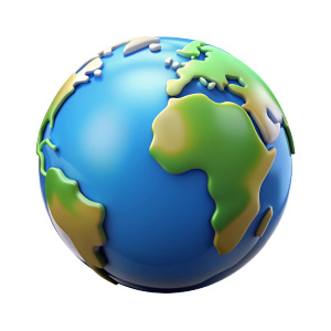 main capital in the world image will be a globe with highlited city  