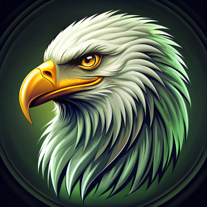 Logo design, Eagle Barber Shop, flat, 2D, white background, minimal style, vector, abstract, asymmetrical - no one - no text