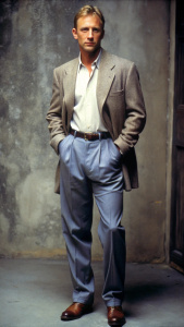 Daniel craig wearing 90s, full body