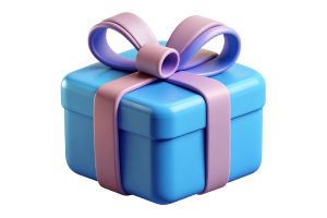 gift icon is pastel blue