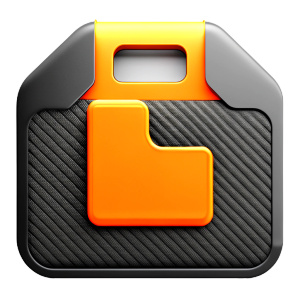 Floppy disk icon inspire from Bugatti Design Guidelines, Carbon Fiber 