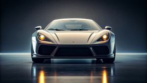 One supercar, Racing, Rearview, dark style