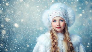 минималистичный новогодний фон, Снегурочка 16 лет