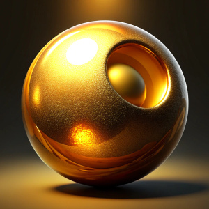 gold plated billiard ball