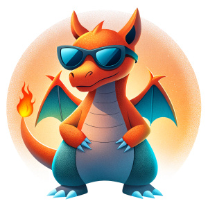 fierce charizard with speed dealer sunglasses