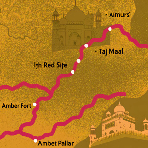 Interactive map showcasing India's top tourist destinations. Markers indicate famous sites. Curated content highlights travel experiences.
