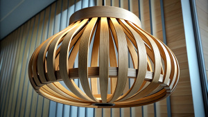 wooden simple balcony  light