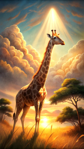 giraffe in sunshine