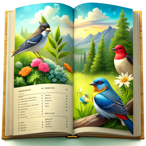  CONTENTS OF A BOOK ABOUT BIRDS
                 