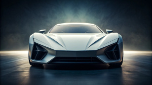 One supercar, new concept, Racing, Rearview, dark style