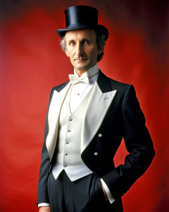 a well-built gentleman in a tailcoat