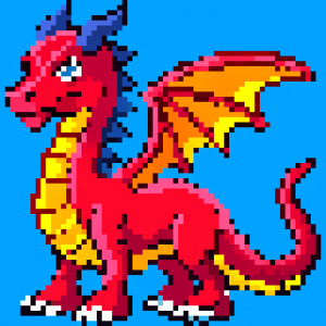 red dragon icon for videogame