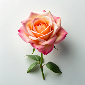 rose on white background