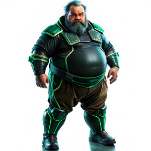 ((comic style)) a male character as drawf, futuristic clothes, heroe pose, aesthetic and dynamic, ((full body shot)), thick outlines, high quality