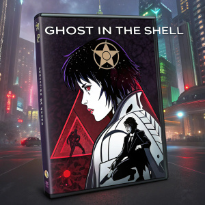 DVD cover featuring 'Ghost in the Shell', winner of multiple awards. Title and logos prominently displayed