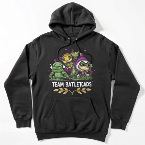 Online store featuring a black Battletoads hoodie. Battletoads video game characters illustrated on front. Text reads 'Team Battletoads'