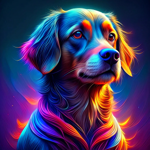 DOG neon colours