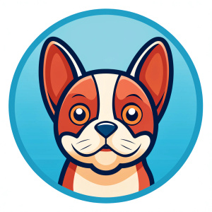 cute French Bulldog logo