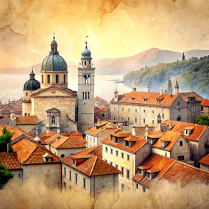 the  old city,
in-the-style,                                  poster-from-the-game hyperrealism, 