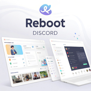 Digital interface screenshot of Reboot Discord server. Light theme. Server name and overview section highlighted.