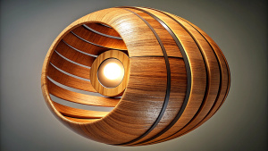 wooden ply bathroom light