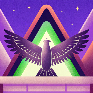 Altair Airlines logo, featuring a majestic eagle with wings spread wide, set against a deep blue sky. The emblem's bold, modern design is prominently displayed in a sleek, futuristic setting.