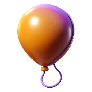 Please make me a 3D ballon illustration with an elegant and modern design