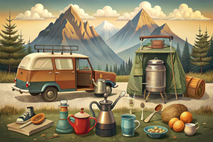Retro Camping Gear - Featuring classic 1970s camping equipment